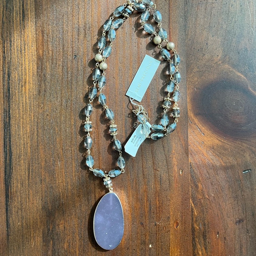 ✨2/$20 | NWT Francesca’s Collections Semi-Precious Stone Pendant Necklace
